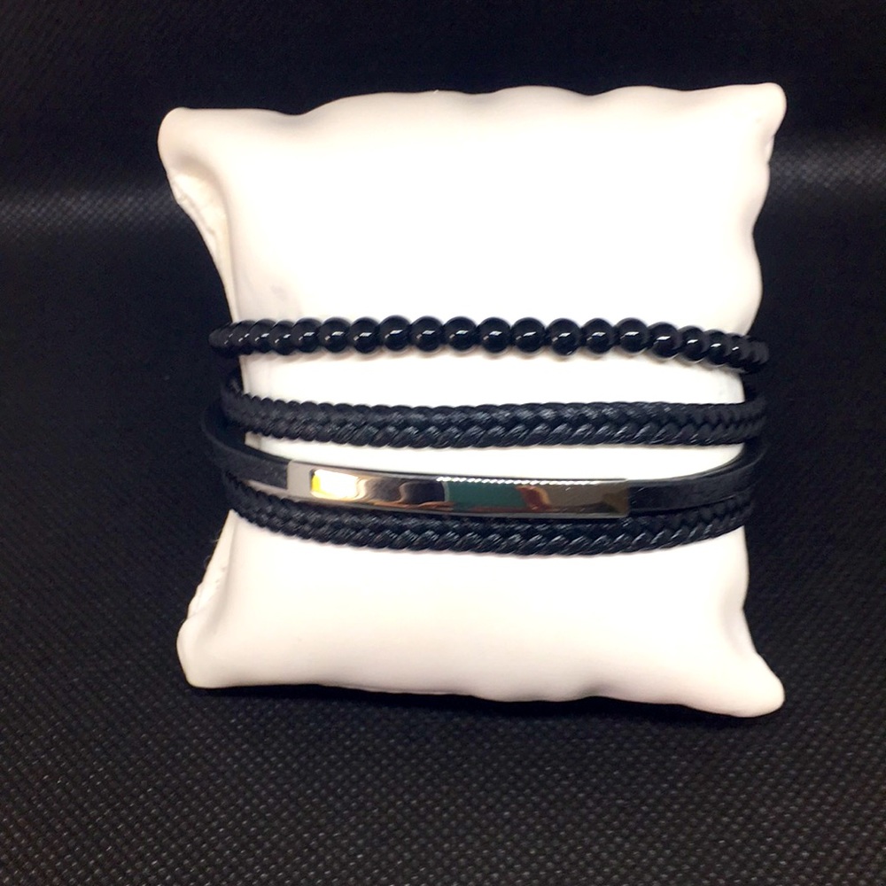 Fashion Men’s Leather Bracelet 22 inch